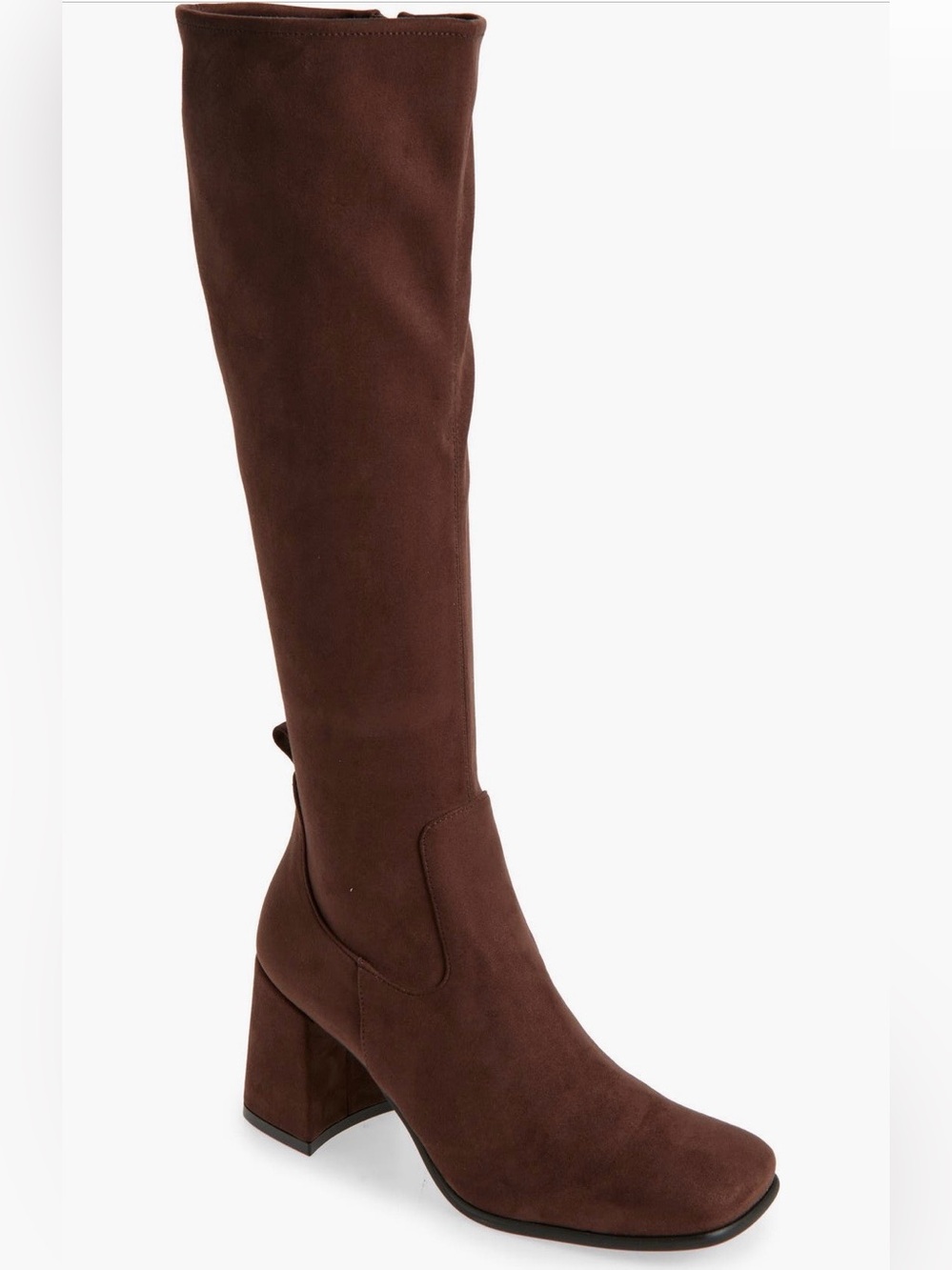 Women’s Sz 5.5 Jeffrey Campbell Hotlava Knee Length Boots in Dark Brown Suede
